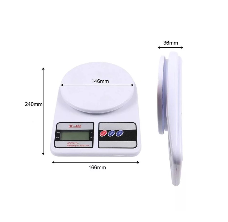 Kitchen Scale SF-400 Digital Electronic Weight Machine with Cell Food & Grocery Measuring Scale upto 10 KG