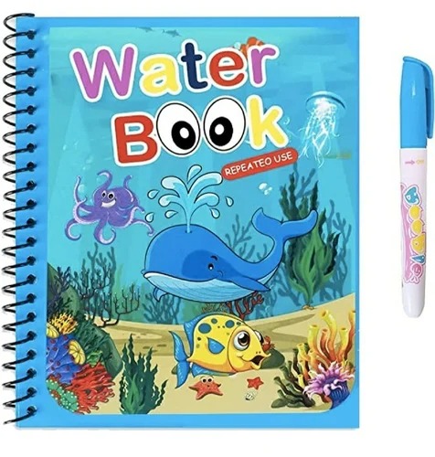 Magic Water Coloring Book for Kids Reusable Drawing & Painting Fun (Random Colors & Designs) - Image 2