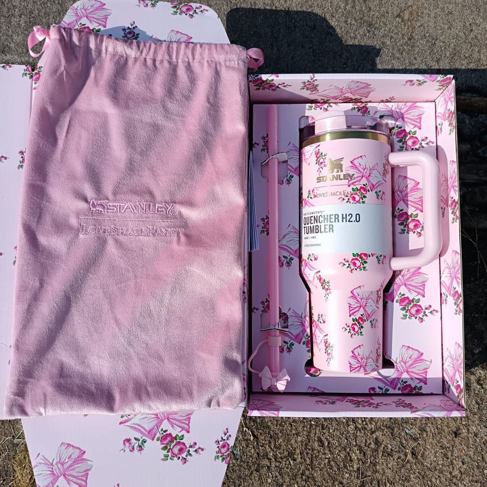 Stanley x LoveShackFancy Quencher H2.0 FlowState Tumbler 40oz Limited Edition Collectors Set - Image 2