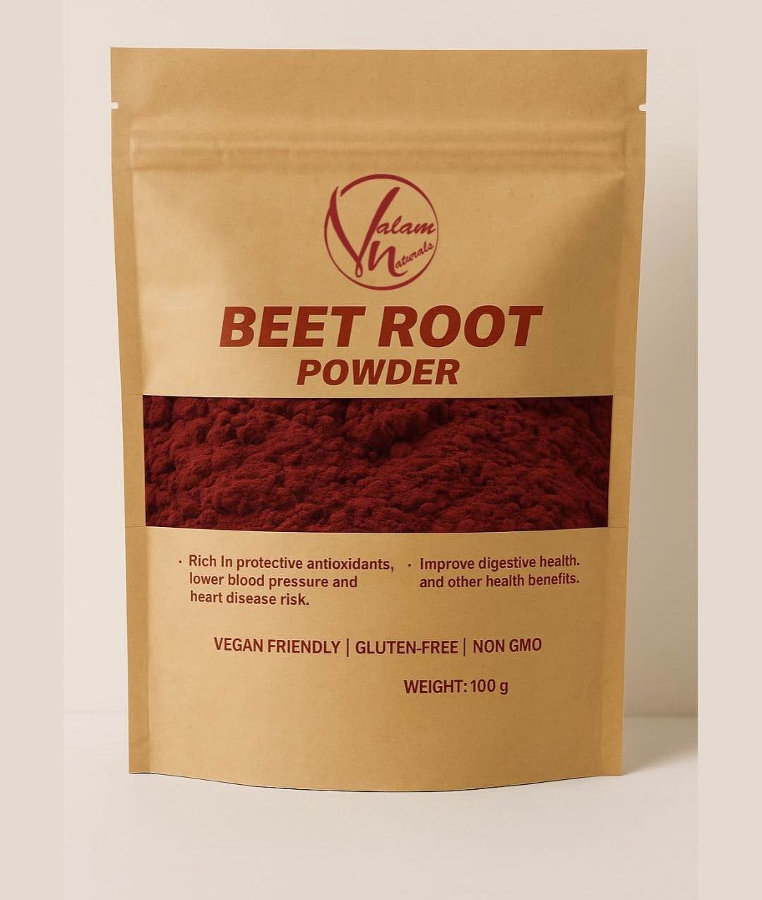 Natural Beetroot Powder 100g | Pure And Organic Drink Mix Superfood