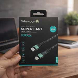 Sabawoon 30W Super Fast Type-C to iPhone Data Cable 1000mm Fast Charging Cable