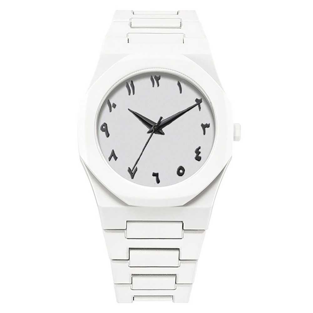 White Arabic Aura Watch for Men & Women – Stylish Arabic Dial Wrist Watch for Boys & Girls - Image 3