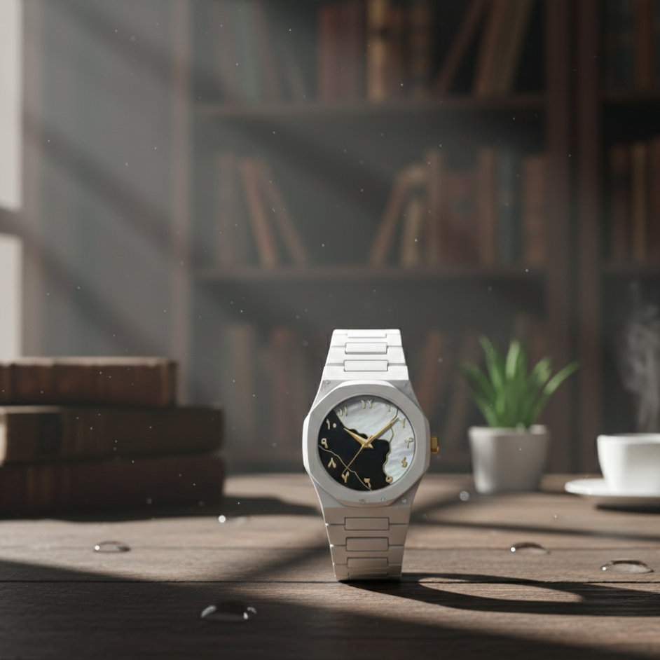 White Aura Watch Elegant Design Durable Build Comfortable Strap Clear Display Perfect For Daily Wear And Special Occasions - Image 2