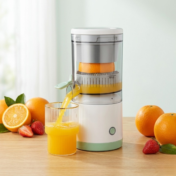 Manual Citrus Juicer & Squeezer Portable Hand-Press Fruit Juicer with Built-in Strainer and Measuring Cup - Image 2
