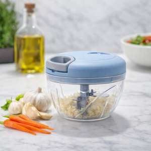 Eotia 3-Blade Manual Food Chopper  High-Speed Compact Vegetable & Fruit Cutter