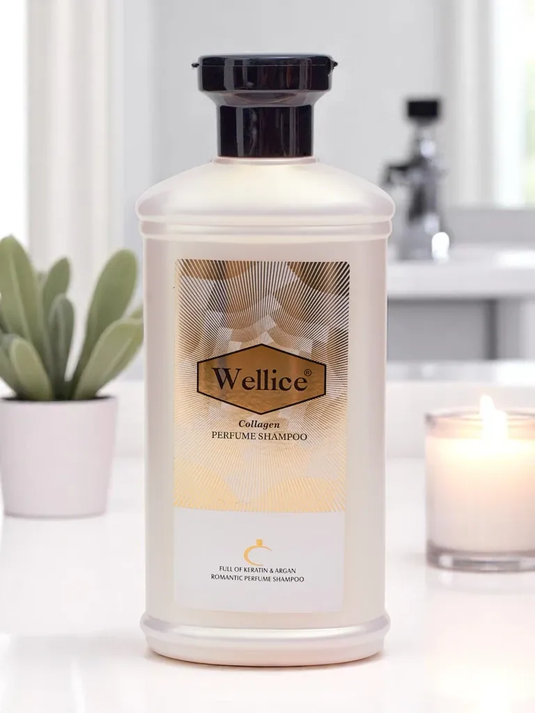 Wellice Collagen Perfume Shampoo Strengthening Formula with Long-Lasting Fragrance for Smooth & Shiny Hair - Image 3