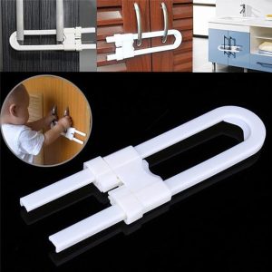 Child Safety Lock Pack of 2 Multi-Purpose Cabinet, Drawer & Refrigerator Lock | Baby-Proofing Strap