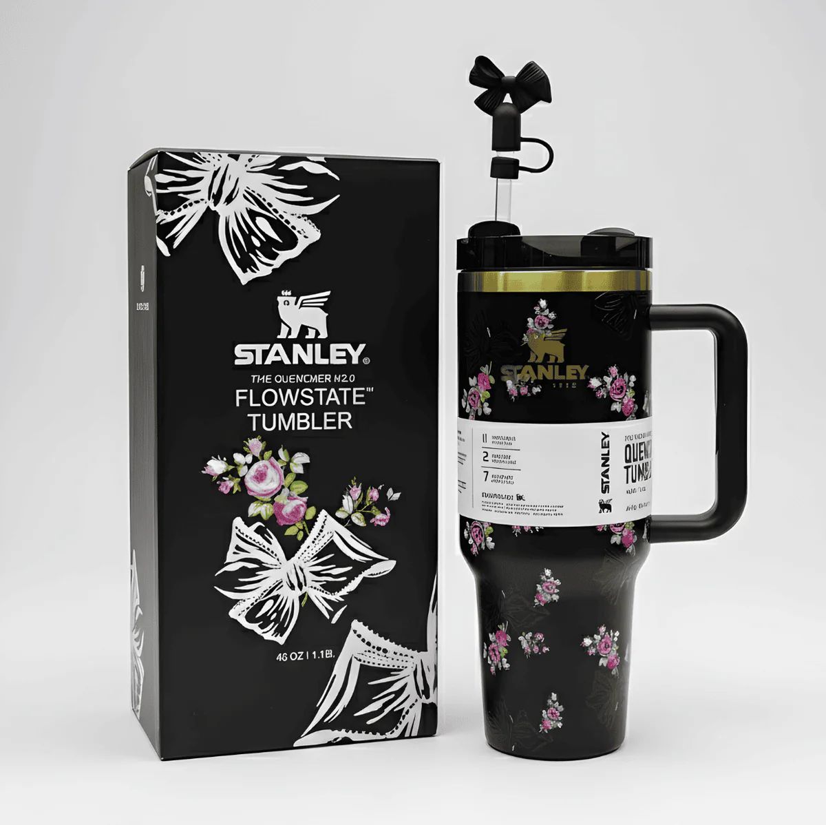 Stanley Premium Printed Tumbler 40oz with Box Stylish Stainless Steel Vacuum Insulated Travel Mug