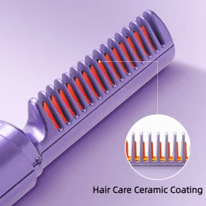 2 in 1 Rechargeable Hair Styling Brush, Straightener, Curler