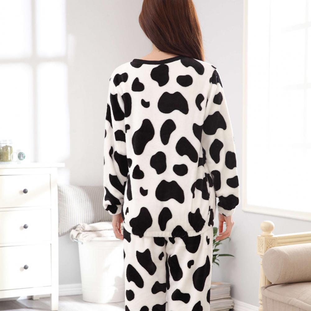 White Cow Printed Tracksuit Stylish Design Smooth Comfort Easy Wear Durable Stitching - Image 2