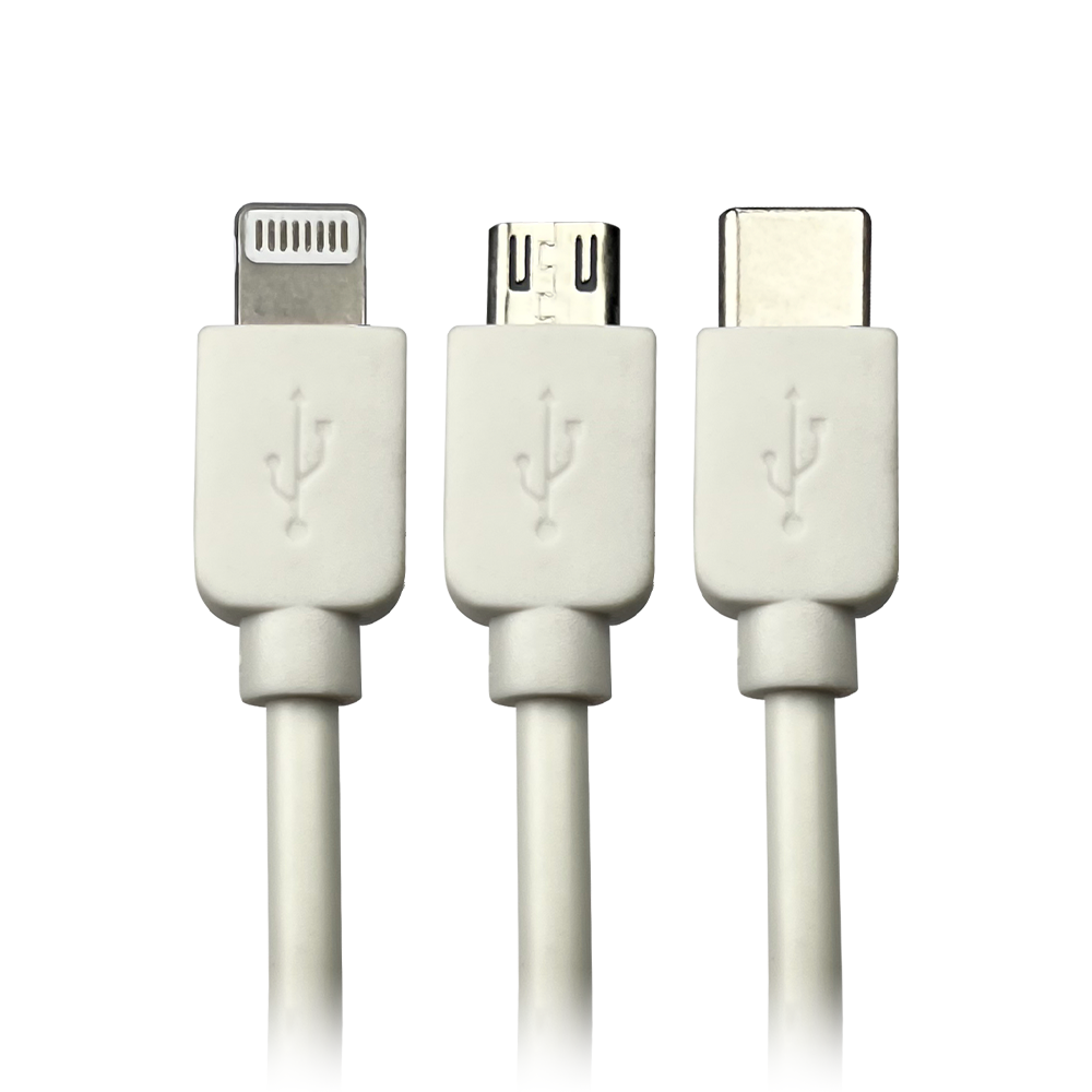 Vizo 5-in-1 Fast Data Cable Safety Fast Charging 5 in 1 USB Port 3 plugs and 2 USB ports Fast Data Cable - Image 2