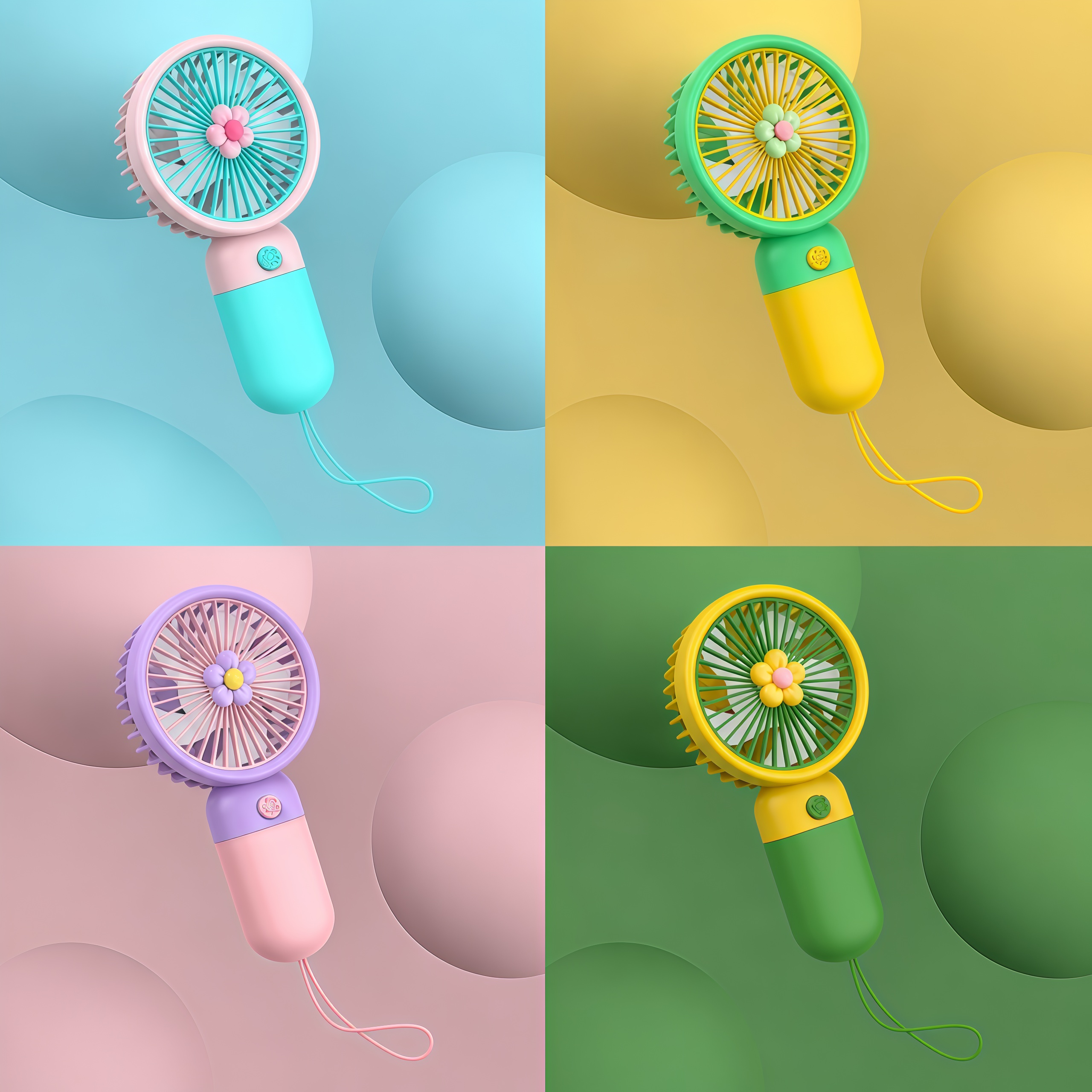 Portable Mini Rechargeable Fan with Desktop Stand, USB Charging Cable & Premium Box (Random Color) - Image 4