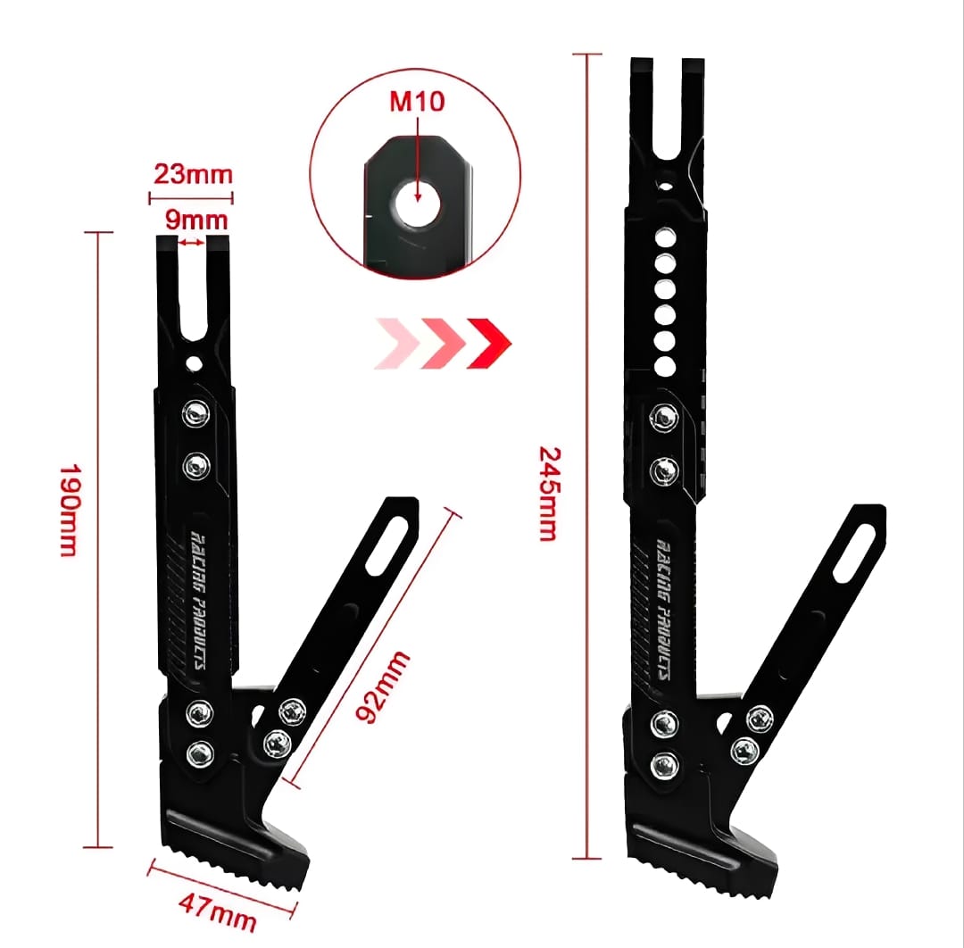 Universal Adjustable Aluminum Motorcycle Kickstand CNC Side Stand - Image 4