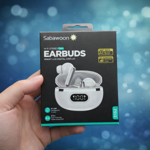 Sabawoon Smart Digital Display Wireless Earbuds  Bluetooth these earbuds are perfect for music & gaming