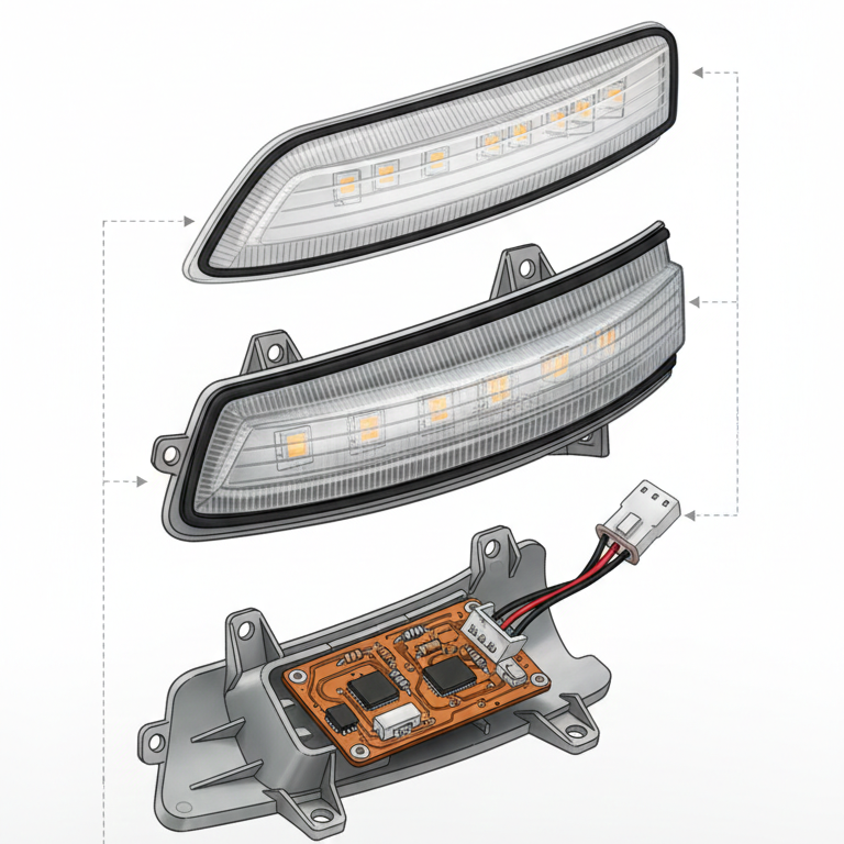 Side Mirror Indicator Light for Honda City (2014-2021) Right & Left Side - Image 4