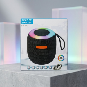 SH-309 Mini Wireless Speaker  Portable Bluetooth Sound Box with RGB LED Light & TWS Support (Small Size)