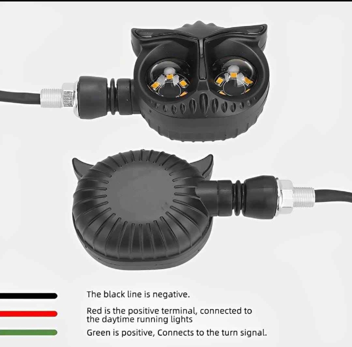 Universal Owl Fog Light & 4 Owl Indicator Set for 70CC, 125CC, and Universal Motorcycles - Image 3