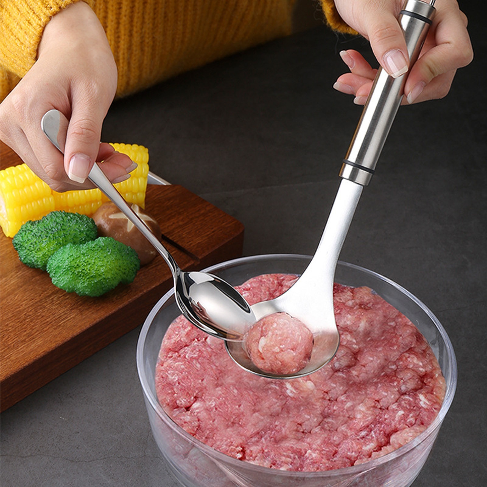 Meatball Spoon | Stainless Steel Scoop Ball Maker - Image 4