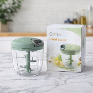 Eotia Manual Food Chopper  High-Speed 3-Blade Hand Cutter for Vegetables, Fruits & Herbs