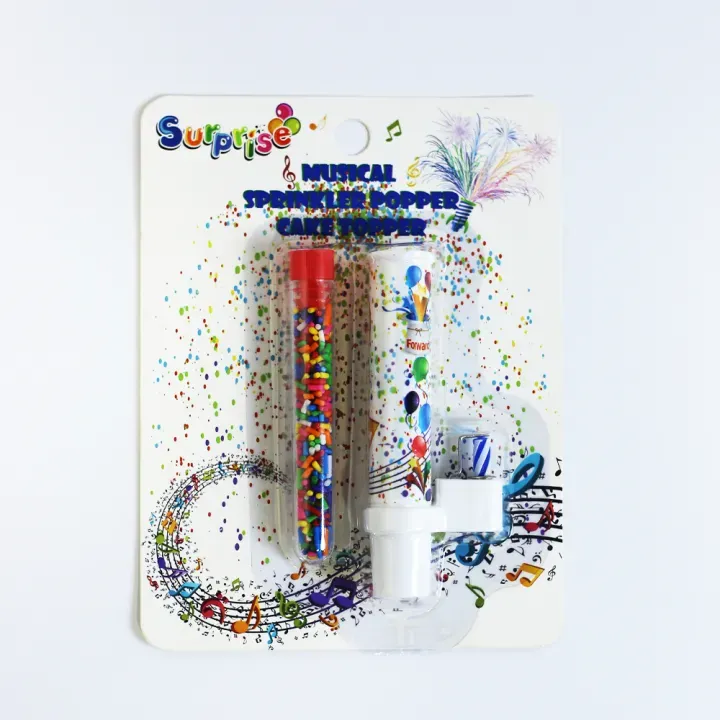 Musical Sprinkle Popper Cake Topper Surprise Party Decoration - Image 4