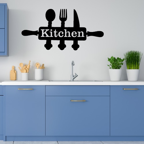 Stylish Kitchen Wall Decor Sign Modern Utensil Design Wall Art for Dining & Cooking Space (5x12 inches) - Image 2