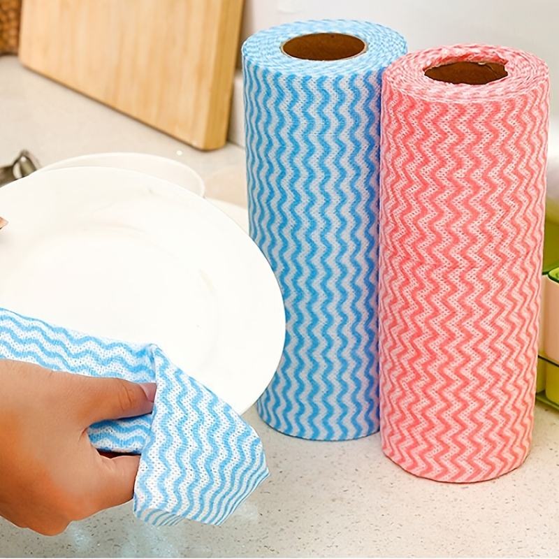 Reusable Kitchen Cleaning Wipes Roll Washable, Absorbent & Eco-Friendly Multi-Purpose Cleaning Sheets