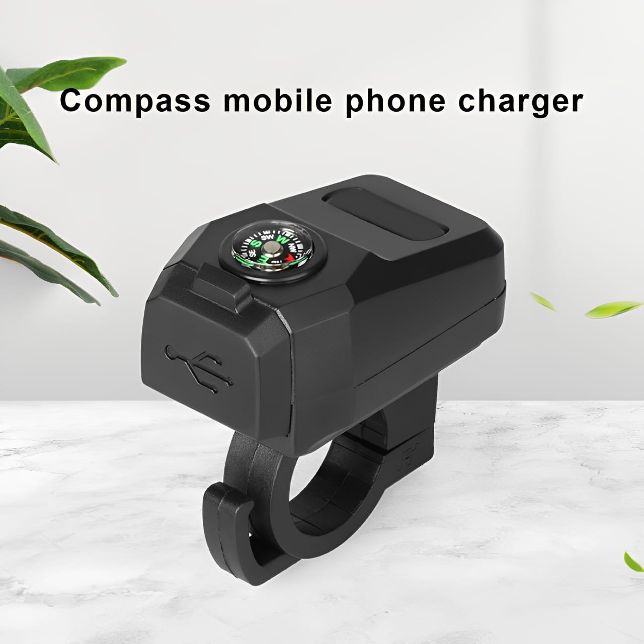 Motorcycle USB Charger with Compass Fast Charging, Waterproof, 36-105V Universal for Motorcycles & E-Bikes - Image 2