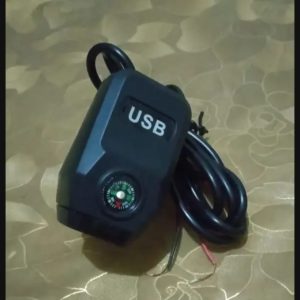 Motorcycle USB Charger with Compass  Fast Charging, Waterproof, 36-105V  Universal for Motorcycles & E-Bikes