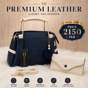Mustard Coffee Leather Handbag with Matching Wallet & Detachable Strap | Premium Women's Designer Tote Bag