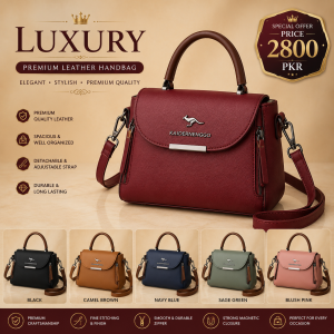 Women's Leather Crossbody Bag | Premium Medium Shoulder Bag Available in Maroon, Black, Blue, Green, Mustard & Pink