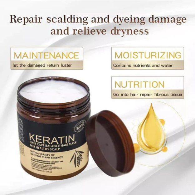 Keratin Hair Care Balance Hair Mask 1000ml | Deep Repair & Nourishing Hair Treatment