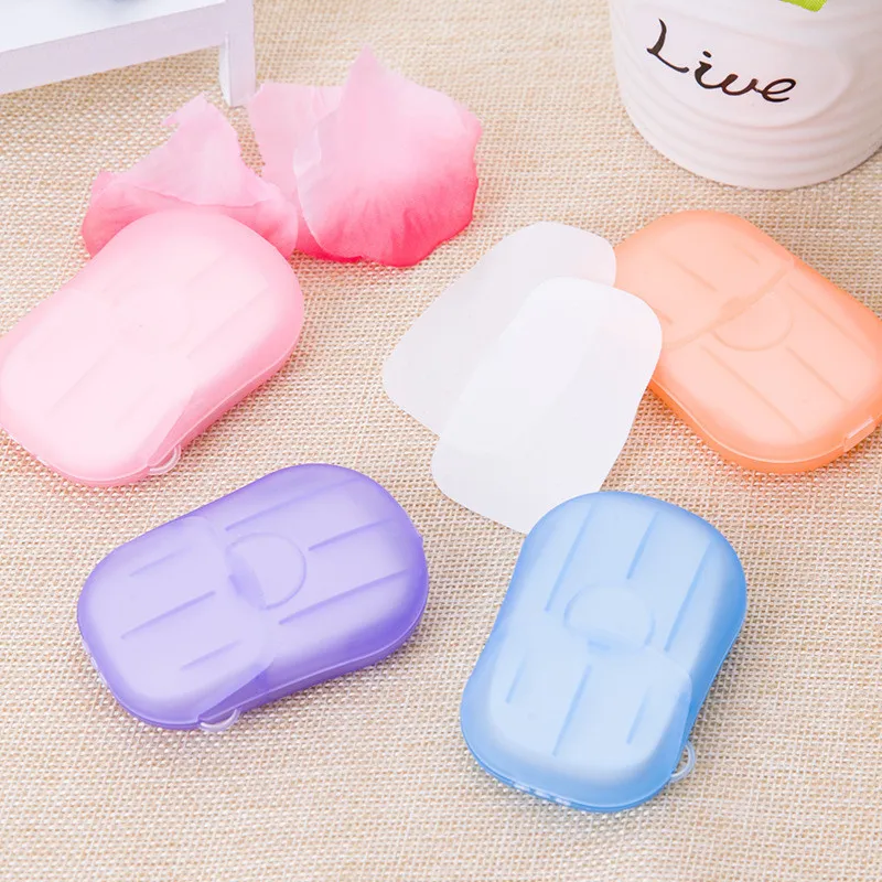 Portable Outdoor Travel Soap Paper Washing Hand Bath Clean Scented Slice Sheets Disposable Boxes Soap Mini Paper Soap - Each - Image 4