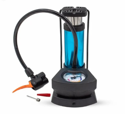 Foot And Hand Air Pump With Air Pressure Gauge Fast Portable Car Bike And Cycle Inflator For Tires Balls And Inflatables