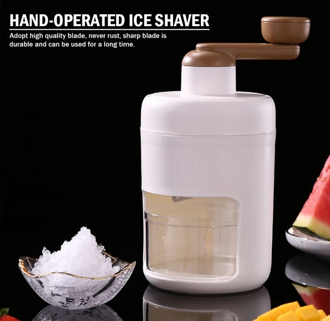Manual Ice Shaver & Gola Ganda Maker Portable Ice Crusher Machine for Home Use with Stainless Steel Blades - Image 2