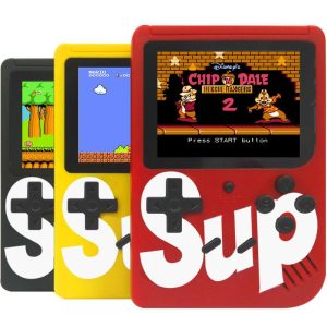 SUP Player Game Console | 400 in 1 Handheld Retro | 3 LCD Screen | Rechargeable Battery | TV Compatible (Random Colour)