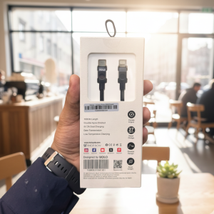 YOLO HYPER Y-080 Ctoi Cable  100cm Nylon Braided, 9V 3A Fast Charging, Data Transmission, Low Temp Charging
