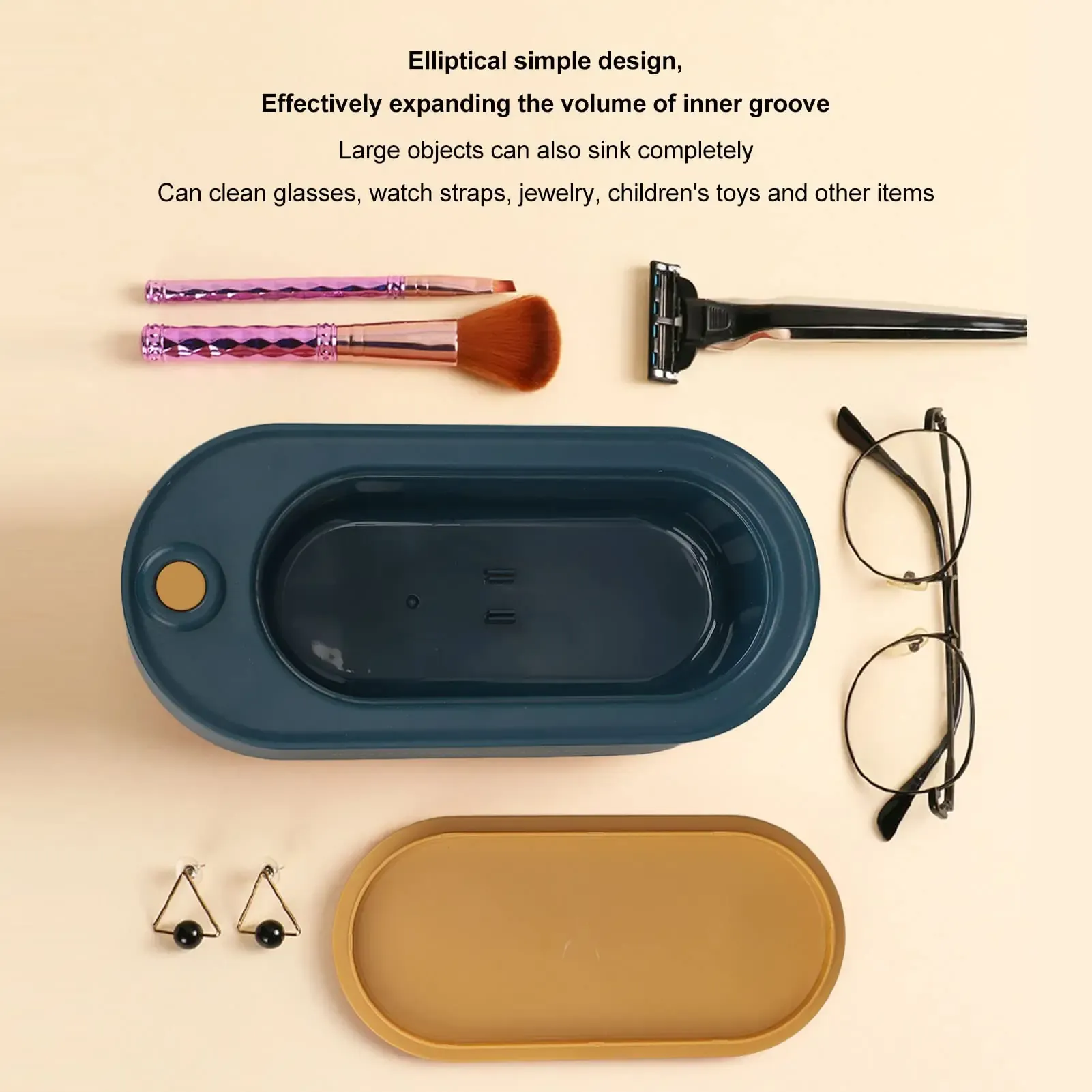 High-Frequency Vibration Ultrasonic Cleaner Machine Portable Cleaning Device For Jewelry, Glasses, And Watches (Random Color) - Image 2