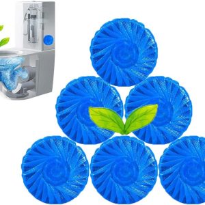 Eco-Friendly Toilet Bowl Cleaner & Deodorizer Tablets (10pcs)  Automatic Tank Flush Blue Cleaning Tablets for Fresh & Hygienic Toilets