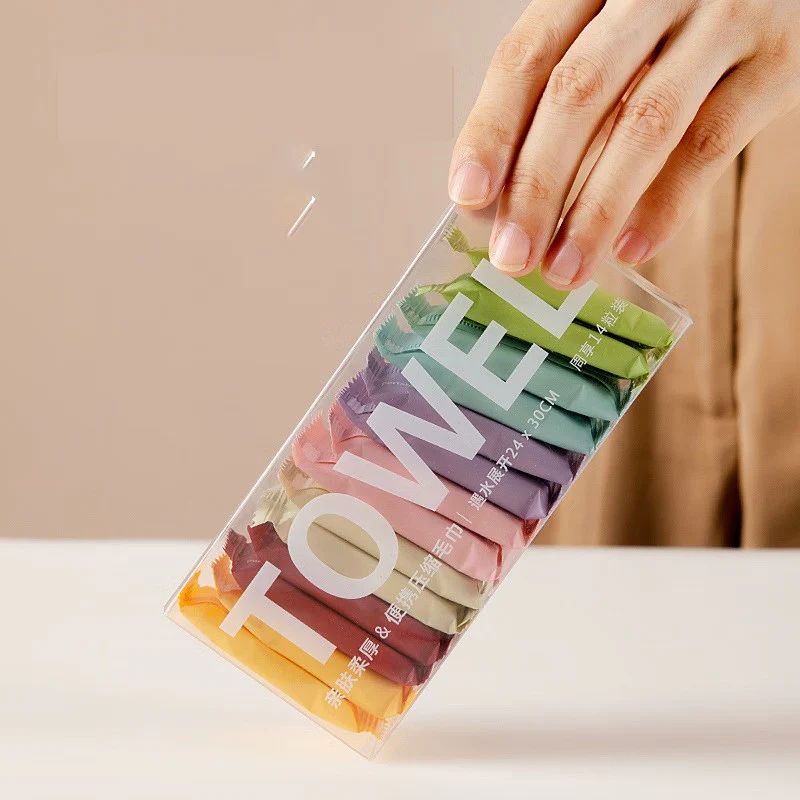 14 Pcs Compressed Travel Disposable Face Towel Portable Coin Tissue Towels for Travel, Gym, Hotel & Outdoor Use - Image 2