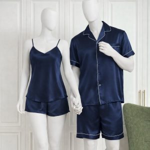 Couple Night Dress / Night Suit / Silk Sleepwear Set  4-Piece Camisole & Shirt with Shorts | DC-C015