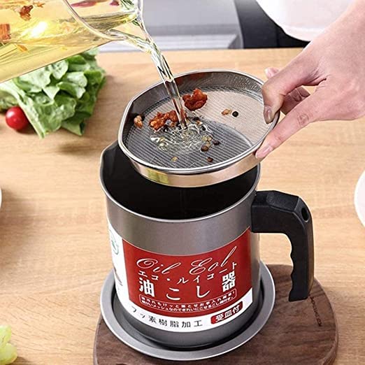 Oil Filter Pot 1.4L | Oil Strainer For Kitchen - Image 4