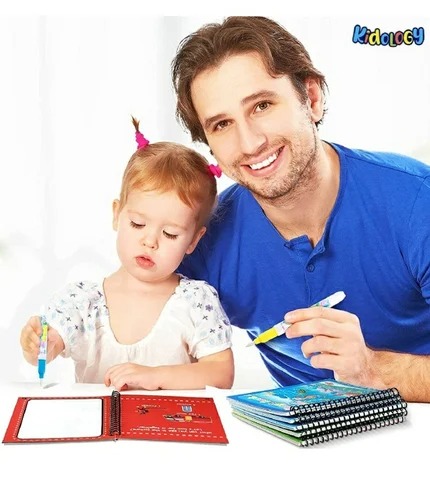 Magic Water Coloring Book for Kids Reusable Drawing & Painting Fun (Random Colors & Designs) - Image 4