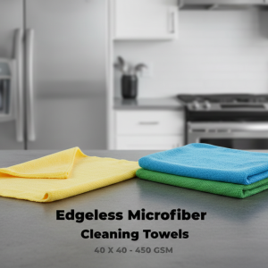 Edgeless Microfiber Cleaning Towels | 40×40 cm | 450 GSM | Ultra Soft & Durable ( Random Colour)