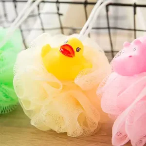 Kids Bath Sponge Ball - with Soft Toy