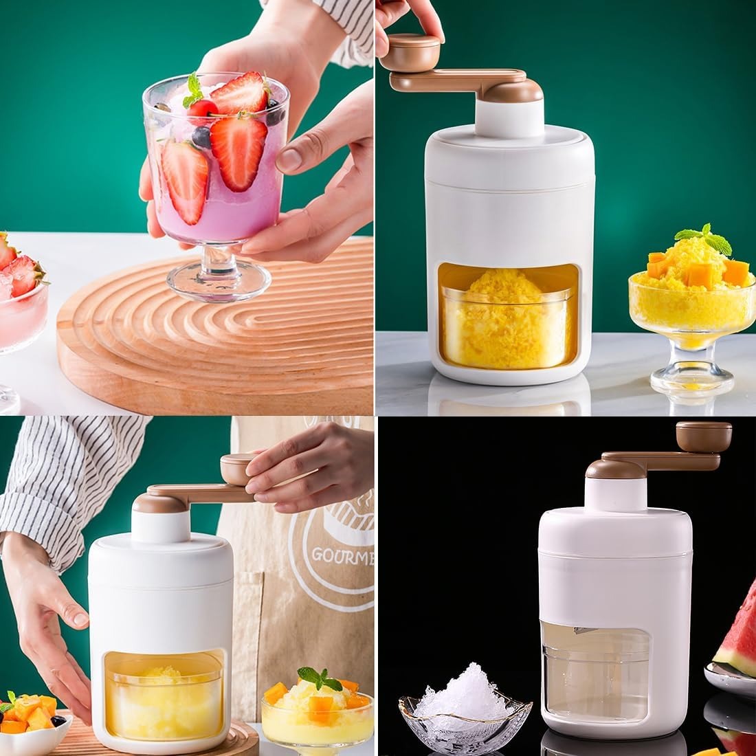 Portable Manual Ice Shaver Machine & Snow Cone Maker - Image 3