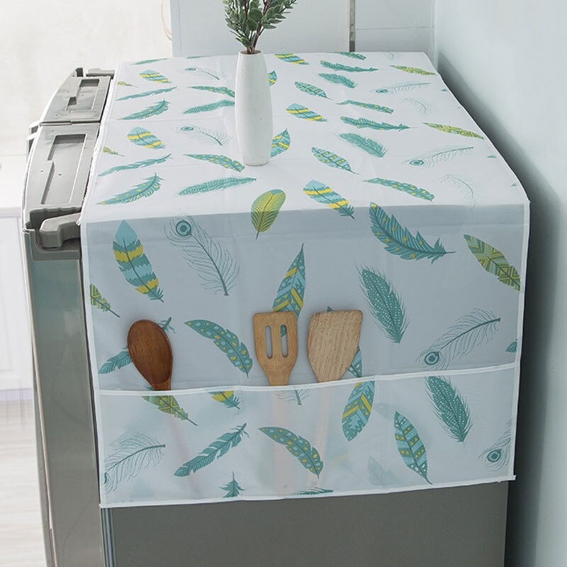 Anti-dust Waterproof Oil-proof Fridge Cover | Protective Refrigerator Top Cover | Random Design - Image 3