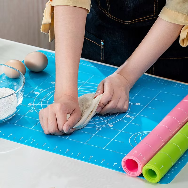 Non-Stick Silicone Baking roti Mat large size With Measurements Heat Resistant Cookie Sheet Oven Liner 40*50cm (Multi color) - Image 5