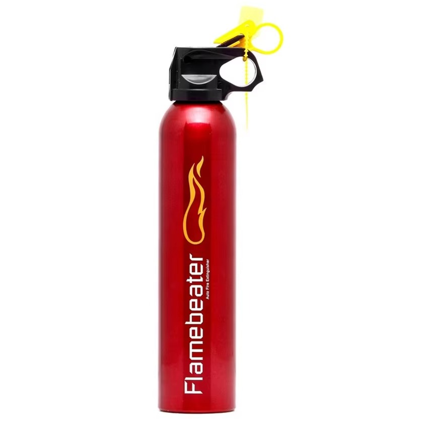 Universal Motorcycle Fire Extinguisher Bottle 500gram - Heavy-Duty Metal Body with Mounting Bracket Fits All Bikes & Motorcycles Compact Emergency Safety Tool ( Random Color )