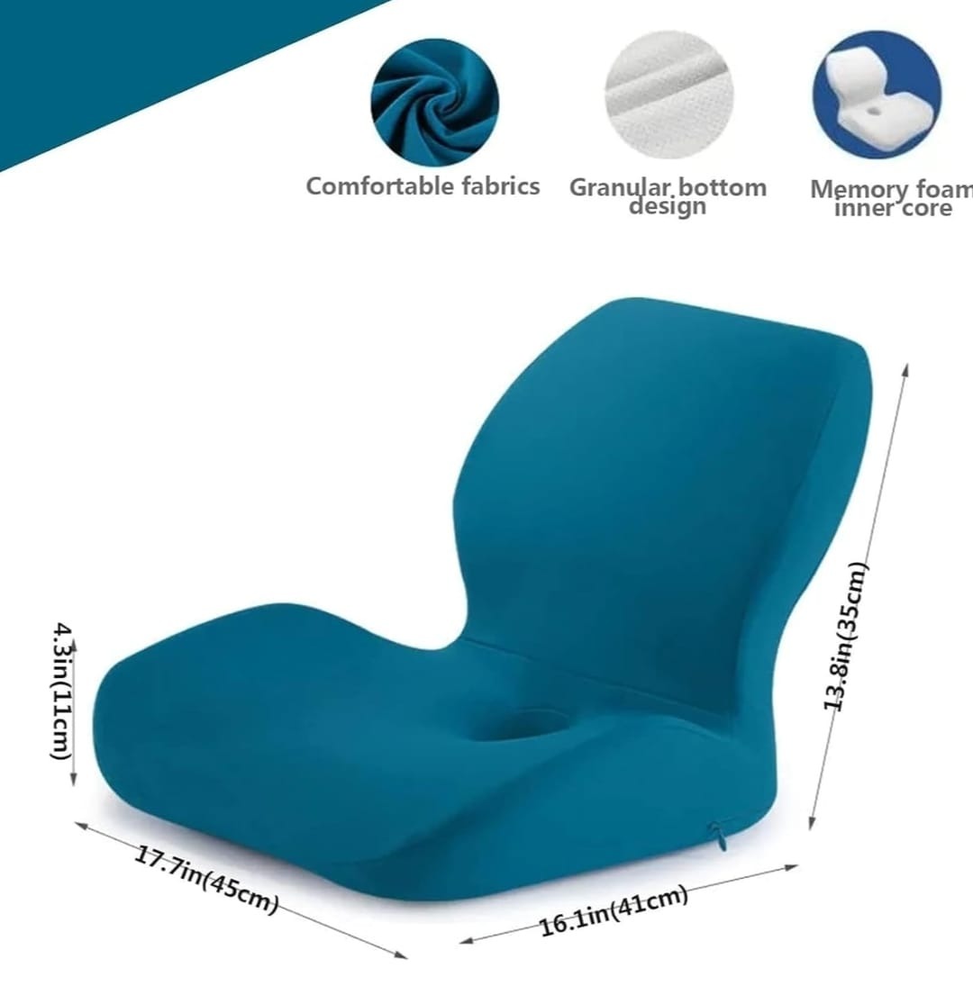 Ergonomic Lumbar Support Cushion Soft PU Memory Foam Backrest Pillow for Office Chair, Car & Home Use - Image 4