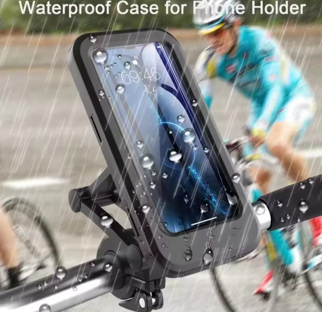 Waterproof Bike Phone Mount - 360° Rotatable Motorcycle & Bicycle Mobile Holder - Adjustable Touch Screen Handlebar Phone Support for All Bikes - Image 2
